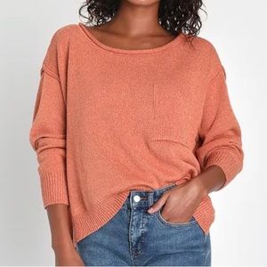 BRAND NEW - Lulus orange sweater